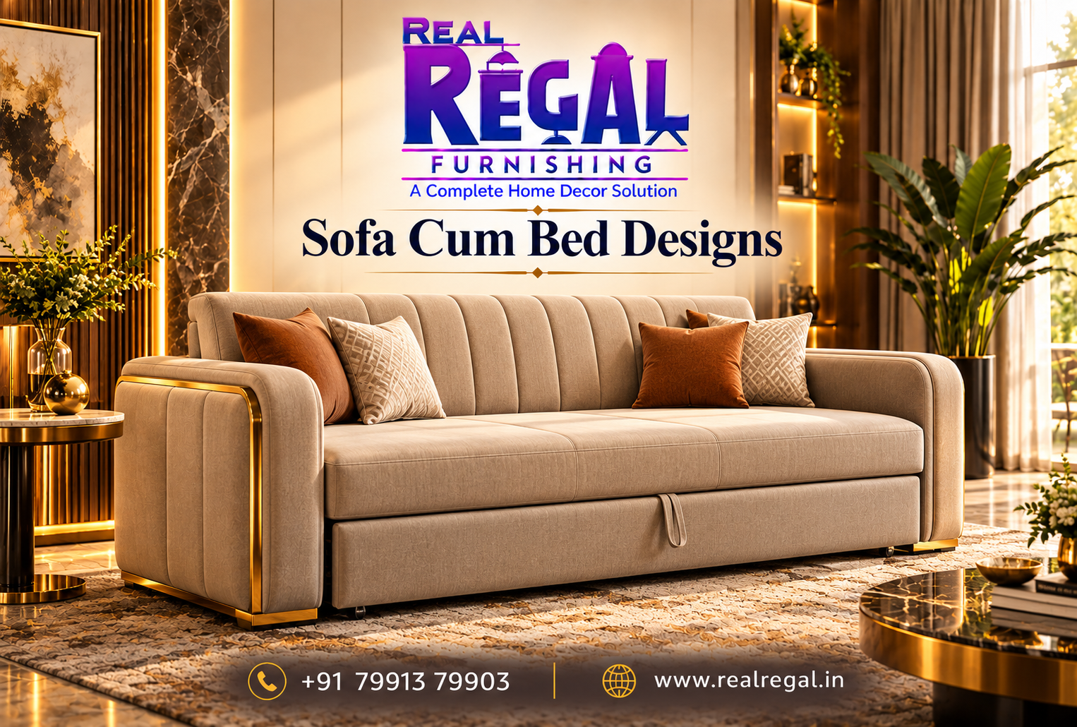 Stylish Sofa Cum Bed Designs for Small Apartments with Space-Saving Furniture